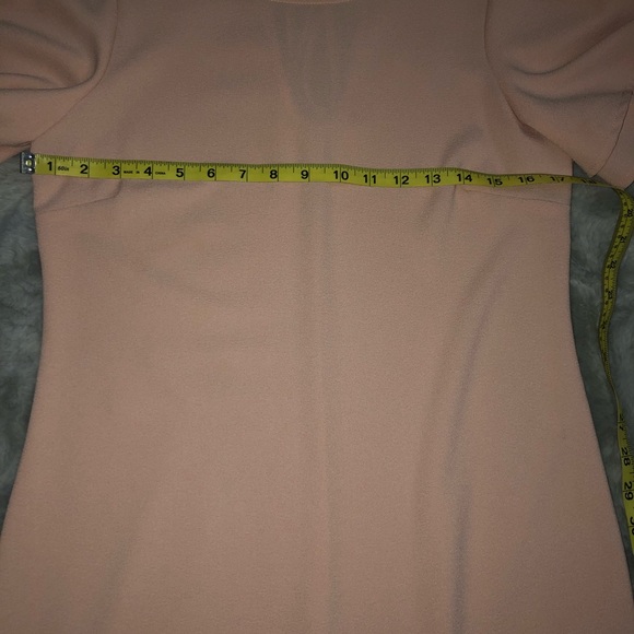 MYSTIC Shift Dress Flutter Sleeve Blush Pink Chic - Picture 8 of 11